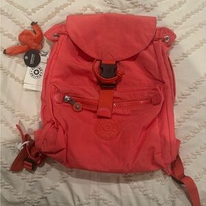 Orange Kipling Backpack